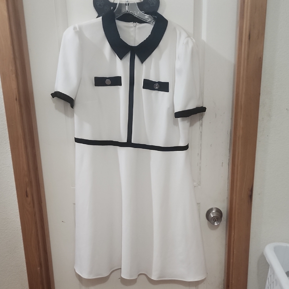 Karl Lagerfeld White And Black Dress